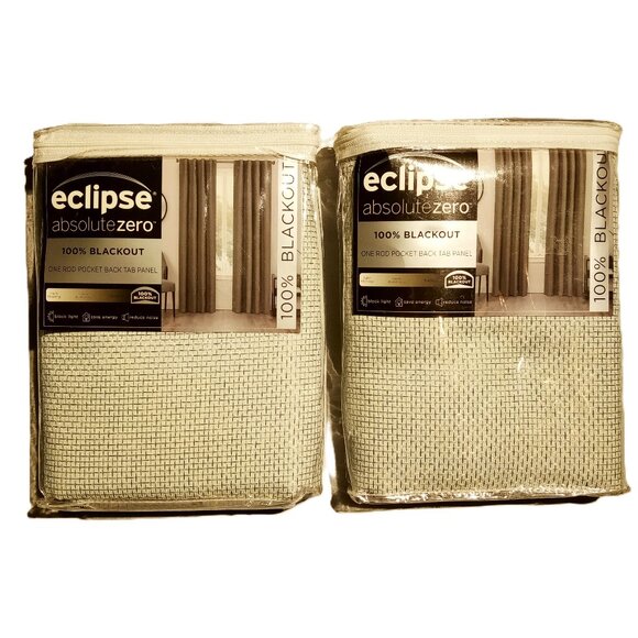 Eclipse Walken Rod Pocket Room Darkening Curtain 40W x 84L  Seafoam 2 Panels NEW - Picture 1 of 9